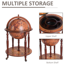 Globe Shaped Retro Style Mini Bar Drink Cabinet