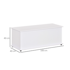 White Wooden Storage Box – Multi-functional Clothes, Toy Chest, Bench Seat, Ottoman, Blanket Trunk with Lid