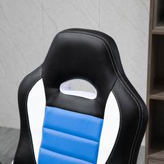 Racing Gaming Chair, PU Leather Computer Desk Chair, Blue