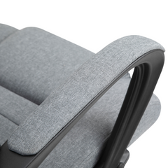 High Back Office Chair - Linen Deep Grey, Adjustable Height, 360° Swivel, Tilt Function, Ergonomic Design, 62W x 62D x 110-119H cm