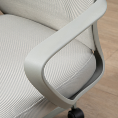 Grey Ergonomic Office Chair - High Mesh Back, Adjustable Height, Swivel Base & Wheels