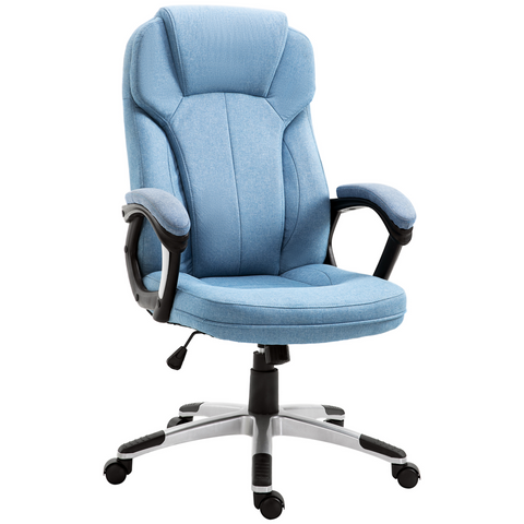 Linen Fabric Home Office Chair - Height Adjustable Computer Chair