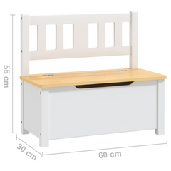 4 Piece Children's Table and Chair Set - White and Beige MDF - Perfect for Play, Crafts, and Study