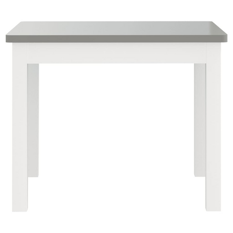 3 Piece Children Table and Chair Set in White and Grey