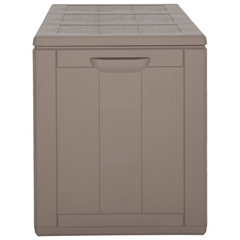 270L Rattan Look Garden Storage Box - Brown, Weather & UV Resistant, Ideal for Outdoor Patio, Deck & Garden Organization