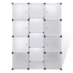 Modular Cabinet with 9 Compartments 37x115x150 cm White