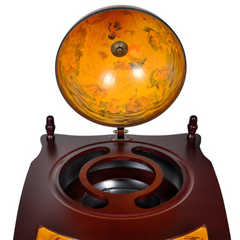 Globe Bar Wine Stand - Eucalyptus Wood Freestanding | Stylish and Functional