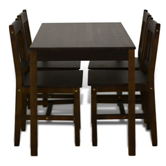 Dining Set 5 Pieces Pine Wood Brown - Elegant and Durable