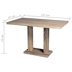 Dining Table MDF Oak-look - Durable, Elegant & Easy to Assemble