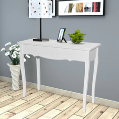 White Dressing Console Table – Elegant & Compact Design for Any Room