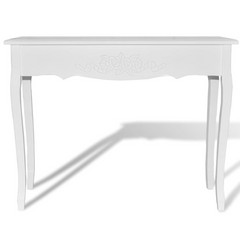 White Dressing Console Table – Elegant & Compact Design for Any Room