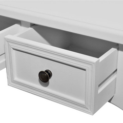 Dressing Console Table with Three Drawers White - Stylish and Functional