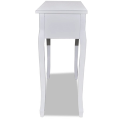 Dressing Console Table with Three Drawers White - Stylish and Functional