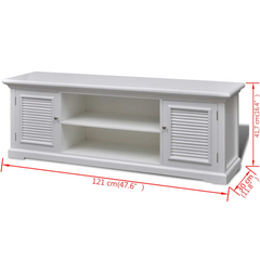 TV Stand White Wood - Elegant, Sturdy and Stylish