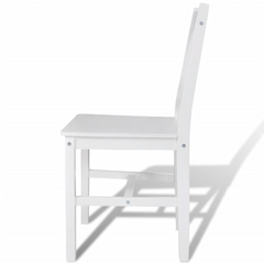 Dining Chairs 4 pcs White Pinewood - Elegant and Durable