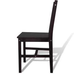 Dining Chairs 2 pcs Dark Brown Pinewood - Sturdy and Elegant