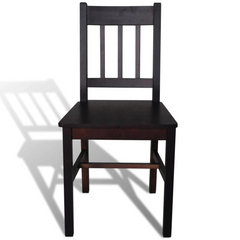 Dining Chairs 2 pcs Dark Brown Pinewood - Sturdy and Elegant