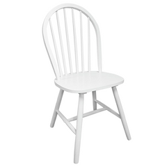 Dining Chairs 4 pcs - White Solid Rubber Wood | Rustic Charm & Durability