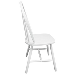 Dining Chairs 4 pcs - White Solid Rubber Wood | Rustic Charm & Durability