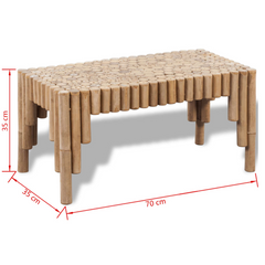 Coffee Table Bamboo - Tropical Flair for Your Living Room