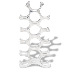 Modern Silver Aluminium Wine Rack - Holds 15 Bottles