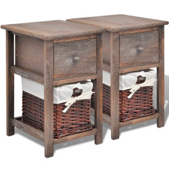 Bedside Cabinets 2 pcs Wood Brown | Rustic Charm for Your Home