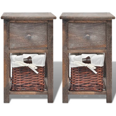 Bedside Cabinets 2 pcs Wood Brown | Rustic Charm for Your Home