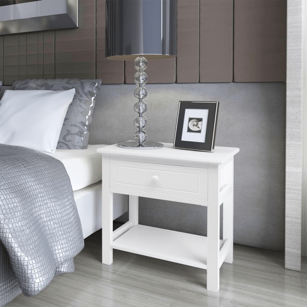 Bedside Cabinet Wood White - Stylish and Functional