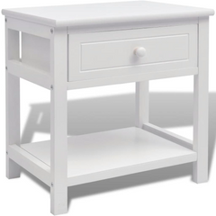 Bedside Cabinet Wood White - Stylish and Functional