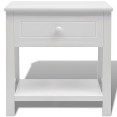 Bedside Cabinet Wood White - Stylish and Functional