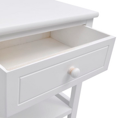 Bedside Cabinet Wood White - Stylish and Functional