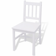 Five Piece Dining Set Pinewood White - High-Quality, Timeless Design