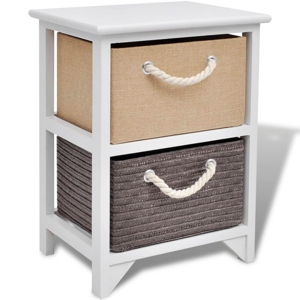 Wooden Bedside Cabinet | Rustic Charm and Ample Storage Space