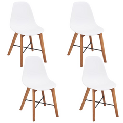 Chair Seats 4 pcs Plastic White - Elegant and Durable Chairs