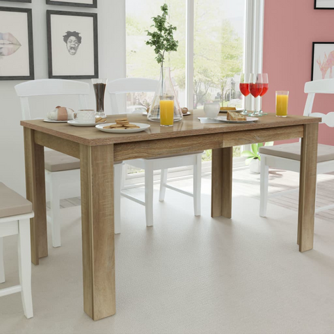 Dining Table 140x80x75 cm Oak - Elegant and Sturdy | Free Shipping