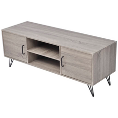 TV Cabinet 120x40x45 cm Grey - Modern Rustic Style, Plenty of Storage Space