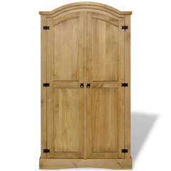 Wardrobe Mexican Pine Corona Range 2 Doors - Rustic Charm for Your Bedroom | vidaXL.com