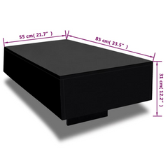 Coffee Table High Gloss Black - Modern and Elegant Design