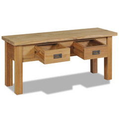 Colonial-Style Hall Bench - Solid Teak, Multi-Functional with Ample Storage, 90x30x40 cm