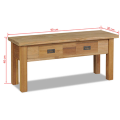 Colonial-Style Hall Bench - Solid Teak, Multi-Functional with Ample Storage, 90x30x40 cm