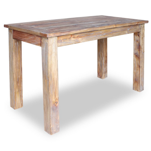 Solid Mahogany Wood Dining Table 120x60x77 cm - Rustic Charm & Durability