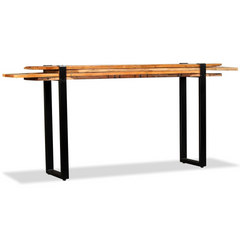 Adjustable Console Table | Solid Reclaimed Wood | Industrial Design | Multi-Layer Top