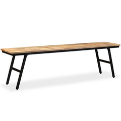 Bench Reclaimed Teak and Steel 160x35x45 cm