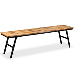 Bench Reclaimed Teak and Steel 160x35x45 cm