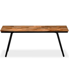 Bench Reclaimed Teak and Steel 110x35x45 cm