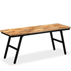 Bench Reclaimed Teak and Steel 110x35x45 cm