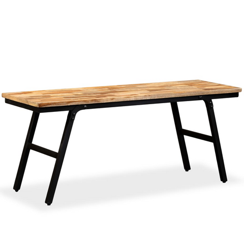 Bench Reclaimed Teak and Steel 110x35x45 cm