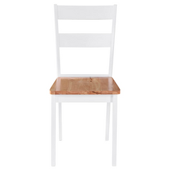 Dining Chairs 4 pcs White Solid Rubber Wood - Stylish and Durable