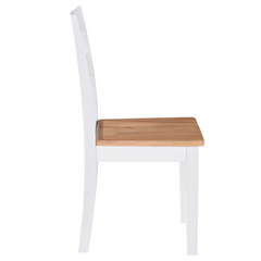 Dining Chairs 2 pcs White Solid Rubber Wood - Elegant and Durable