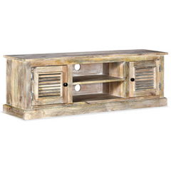 TV Cabinet Solid Mango Wood - Vintage Style and Durable Construction